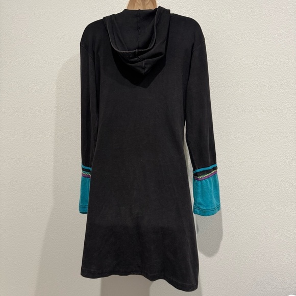 Rising International Long Zip Up Jacket Size L Boho Hippie Floral Patchwork - Picture 8 of 11